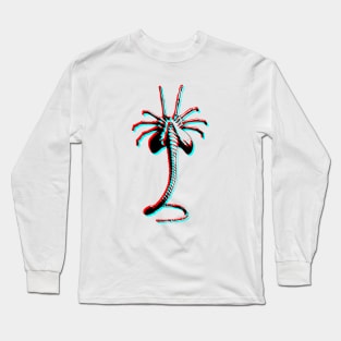 Retro 3D Glasses Style - Xenomorph face hugger Long Sleeve T-Shirt